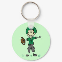 Green Football Player T-shirts and Gifts keychains by stick_figures Green Football Player T-shirts and Gifts keychains
