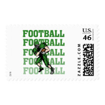 Green Football Player  Tshirts and Gifts postage