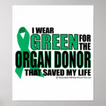 Green For Organ Donor posters