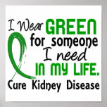Green For Someone I Need Kidney Disease Posters