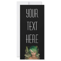 Green Forest Fairy 3D Close-Up Rack Card Template