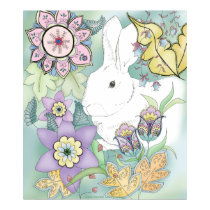 Green Forest Rabbit Poster posters by artology Green Forest Rabbit Poster posters