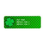 Green Four Leaf Clover Return Address Labels