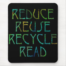Green Four Rs Mousepad