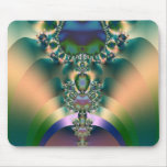 Green Fractal Mouse Pad