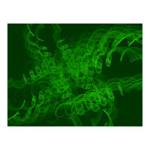 Green Fractal Smoke posters