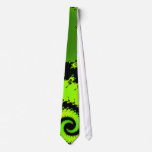 Green Fractal Spiral Tie