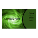 Green Fractal Swirl Business Card