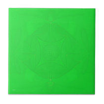 Green fractal tile Piece 4 of 6 tiles