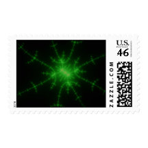 Green Fractal Web Postage