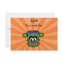 Green Frankenstein nster Invitations