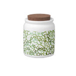 Green Freeform Geometrics Candy Dishes
