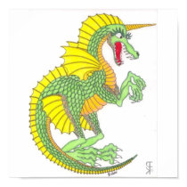 Green Dragon Frilled poster