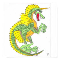 Green Dragon Frilled poster