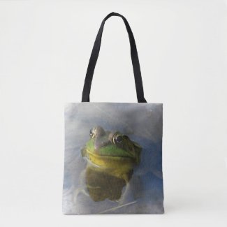 Green Frog Animal Tote Bag