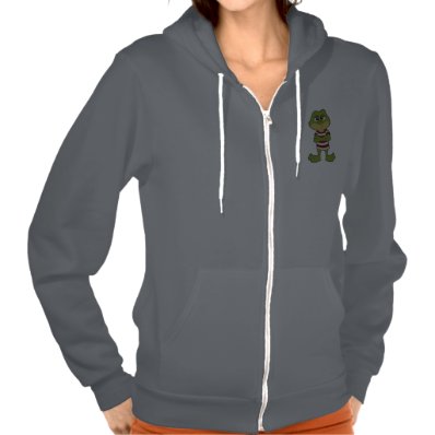 Green frog cartoon hoodie