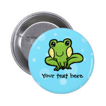 Green frog customisable button badge buttons