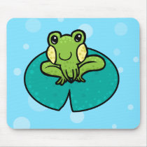 Green frog customisable button badge mousepads