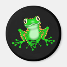Green Frog Fridge Magnets
