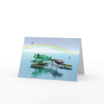Green Frog Greeting Card