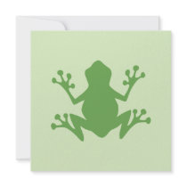 Green Frog Personalized Invites