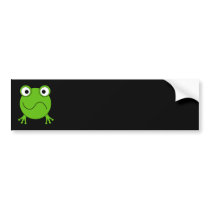Green Frog. Looking confused. Bumper Sticker
