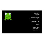 Green Frog. Looking confused. Business Card Template