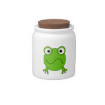 Green Frog. Looking confused. Candy Dishes