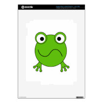 Green Frog. Looking confused. Decals For Ipad 3