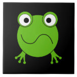 Green Frog. Looking confused. Tiles