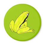 Green frog fridge magnets