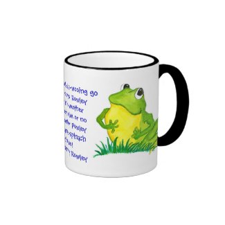 Green Frog Nursery Rhyme Mug