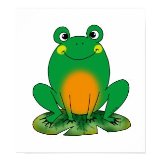 Green frog print