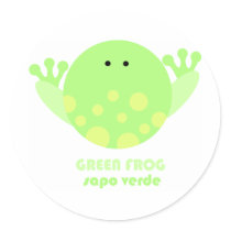 Green Frog Sapo Verde stickers by buhodesign Green Frog Sapo Verde stickers