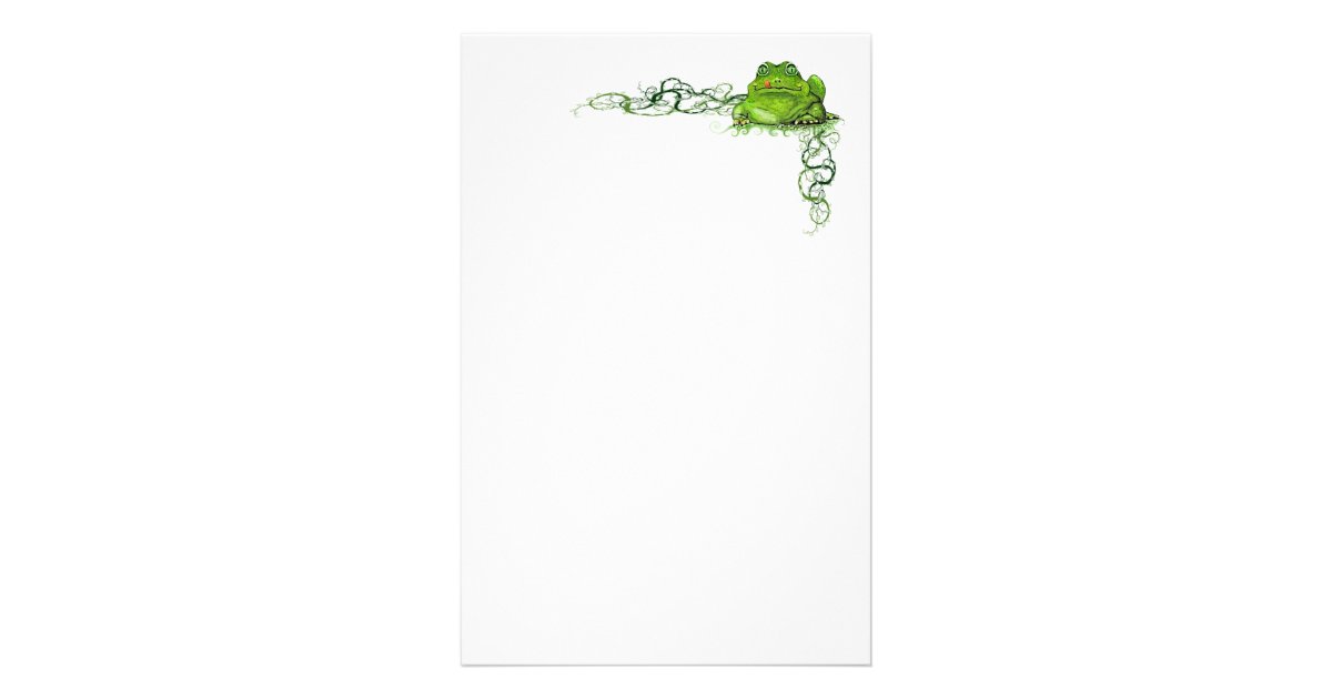 Green Frog Stationary Stationery Zazzle