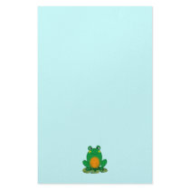Green frog stationery design