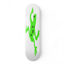 Green Frog / Toad, White Background Skate Boards