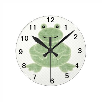 Green Frog Wall Clock