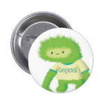 Green Furry Monster Pins