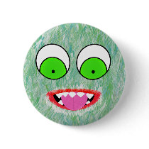 Green Fuzz Monster Buttons