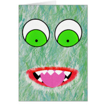 Green Fuzz Monster Cards