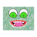 Green Fuzz Monster Postcard