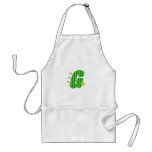 green G monogram aprons