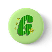 green G monogram buttons by DonnaGrayson green G monogram buttons