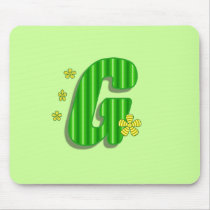 Green G Monogram mousepads by DonnaGrayson Green G Monogram mousepads