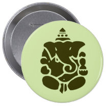 Green Ganesh Button buttons