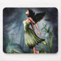 Green Garden Angel Mousepad by emmamarlow Green Garden Angel Mousepad