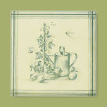 Green Garden Sketch Refrigerator Magnets