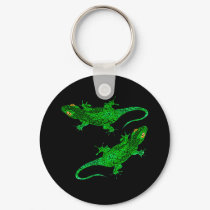 Green geckos keychains by jsoh Green geckos keychains