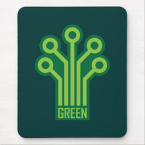 Green Geek mousepads